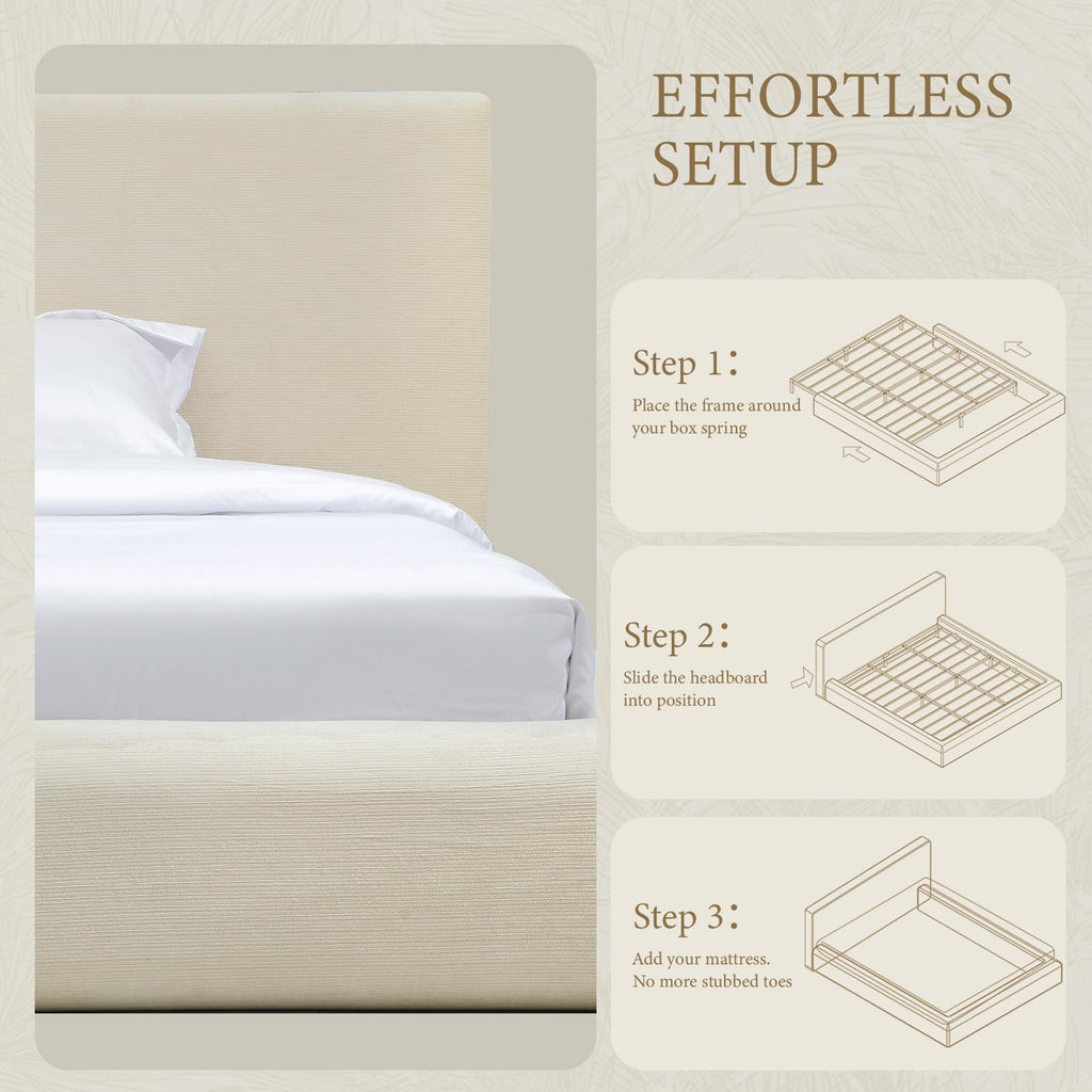Queen Size Upholstered Bed Frame T8460