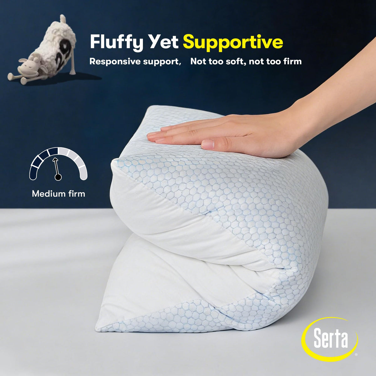 King Size Set of 2 Cooling Bed Pillows C462932