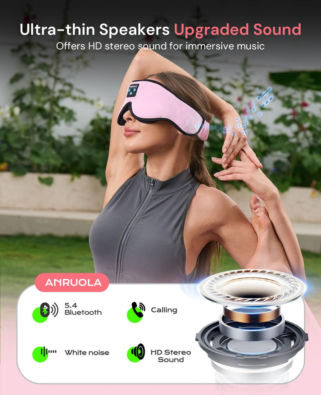 Bluetooth Sleep Mask with Wireless Headphones G9571