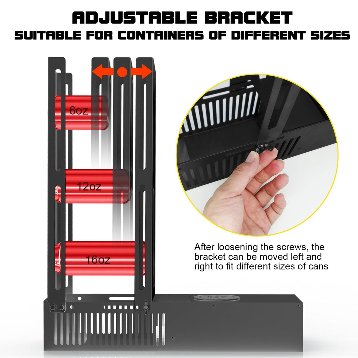 Automatic Electric Can Crusher with Auto Eject, Holds 8 Cans, Black D90264
