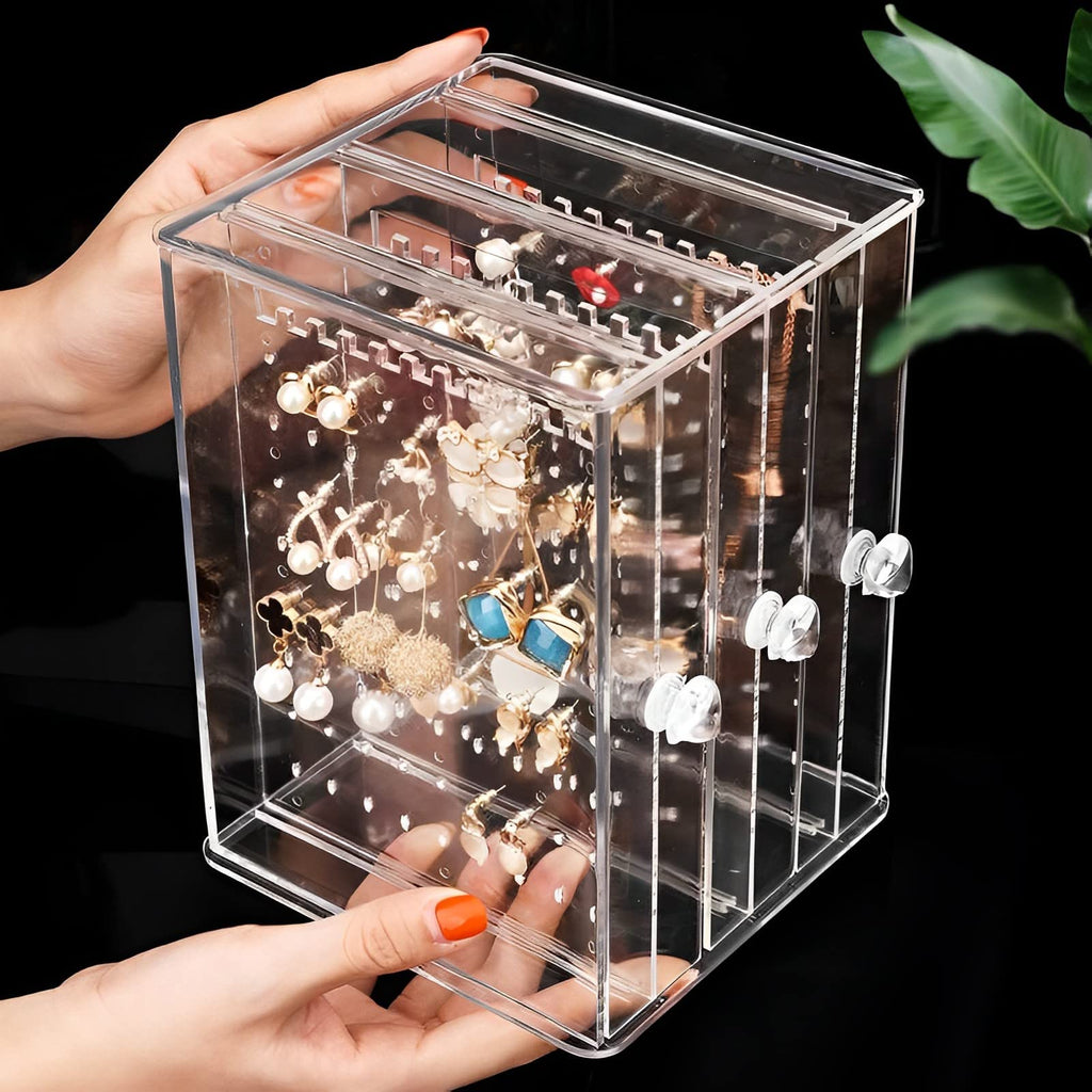 Clear Acrylic 3 Vertical Drawer Jewelry Storage Box Z960815