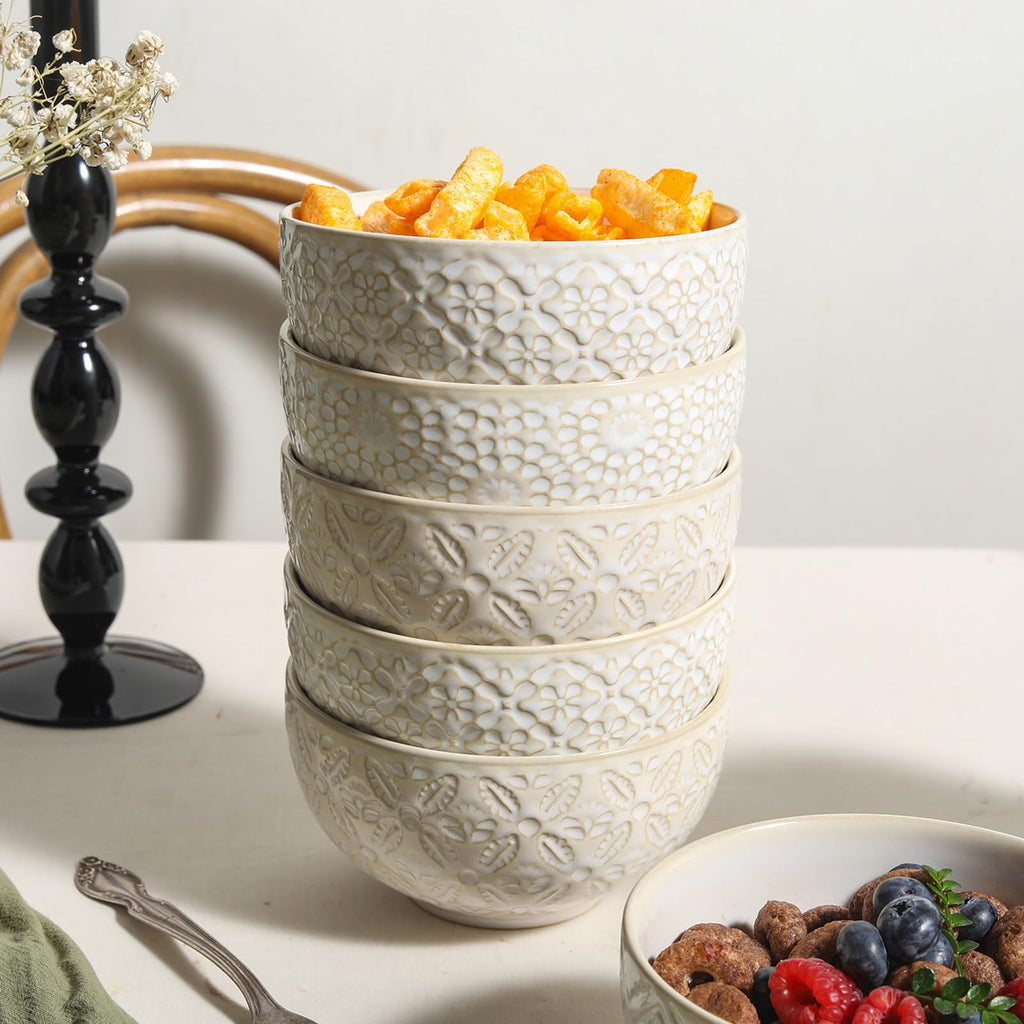 26 Oz Ceramic Soup Bowls Set of 4, 6 inch L7376