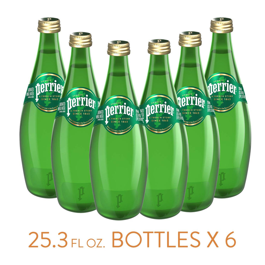 Carbonated Mineral Water 25.3 Fl Oz Glass Bottle Pack of 6 B5368