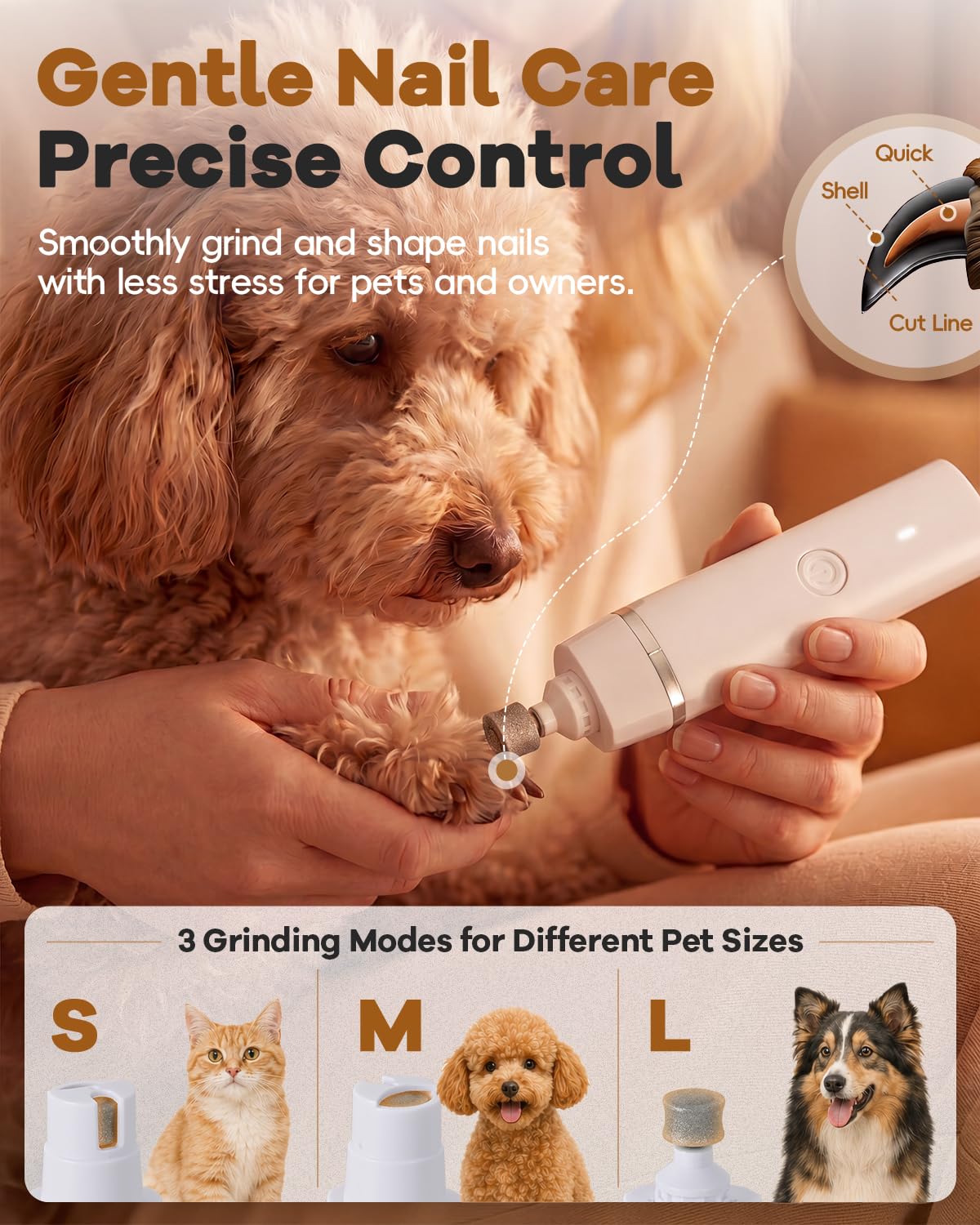 4 in 1 Dog Clippers Grooming Kit with Paw Hair Trimmer X23020