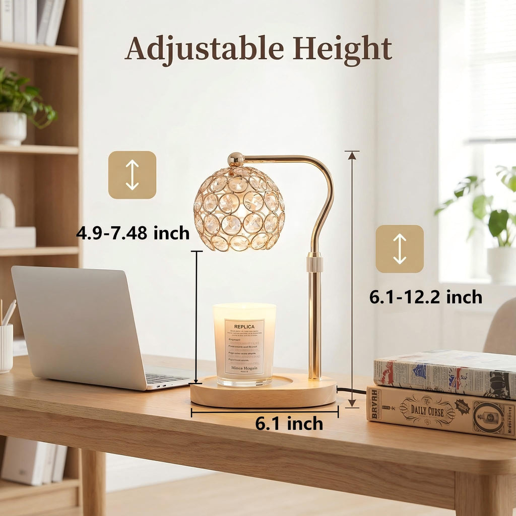 Candle Warmer Lamp with Timer & Dimmer, Adjustable Height Y271565