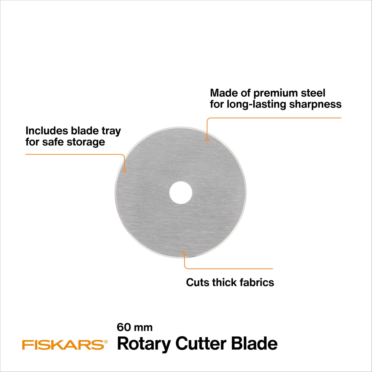60mm Rotary Cutter Blade Replacements 5-Pack O106117
