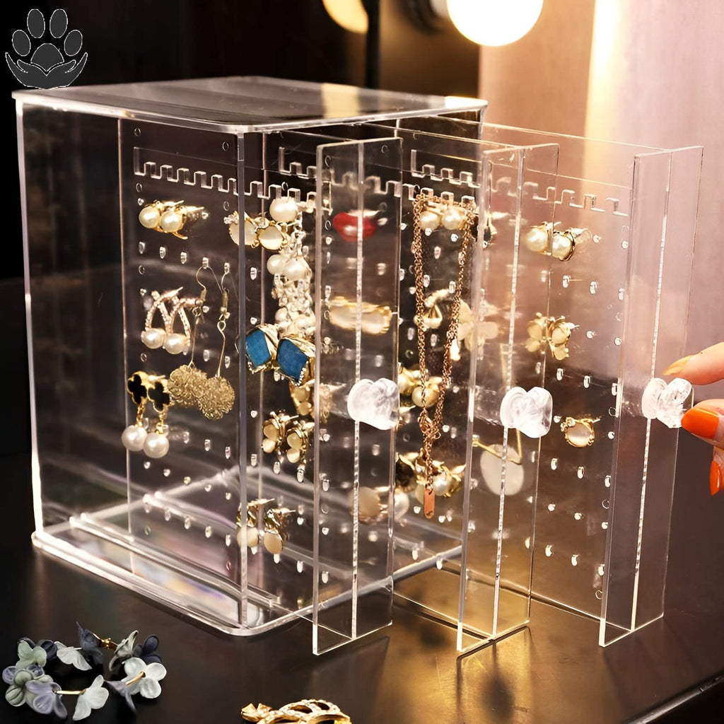 Clear Acrylic 3 Vertical Drawer Jewelry Storage Box Z960815