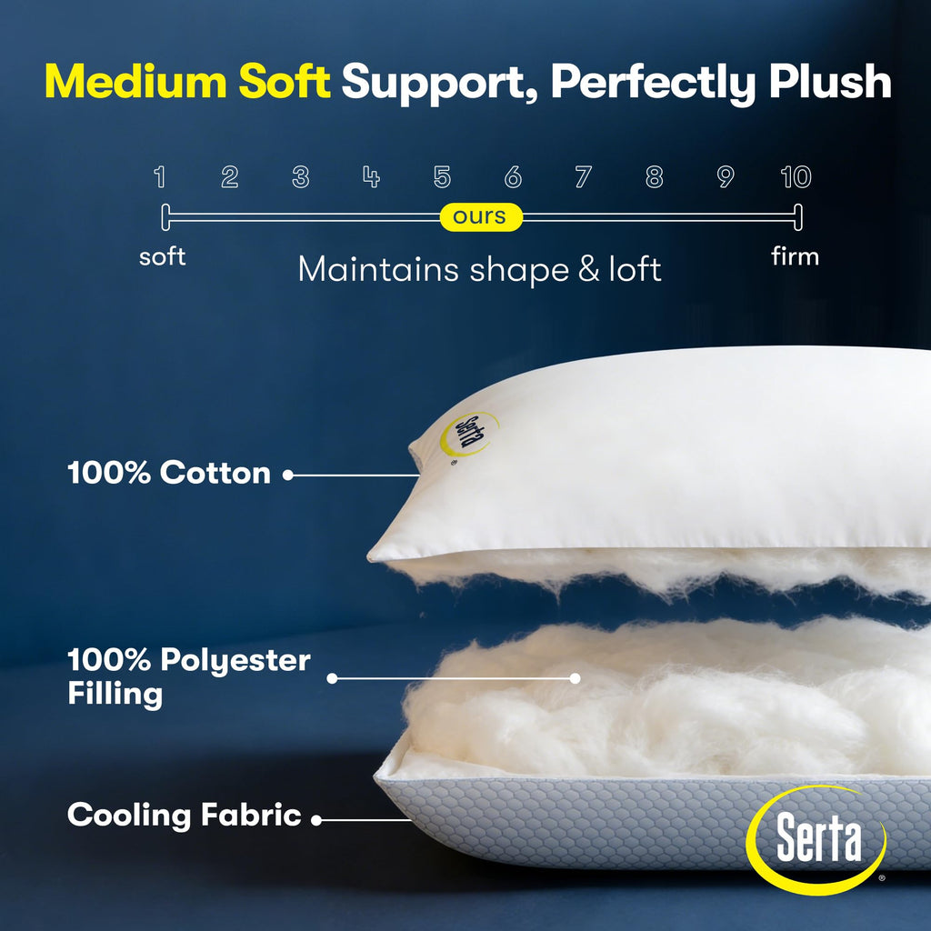 King Size Set of 2 Cooling Bed Pillows C462932