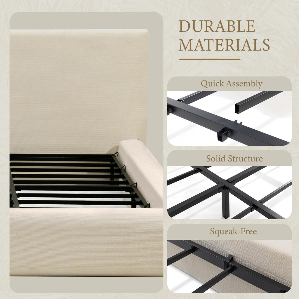 Queen Size Upholstered Bed Frame T8460