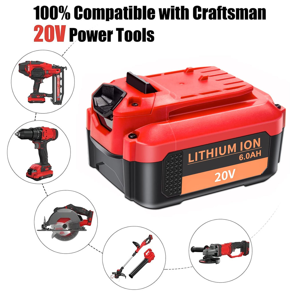 20V 6000mAh Replacement Battery 2 Packs B6740