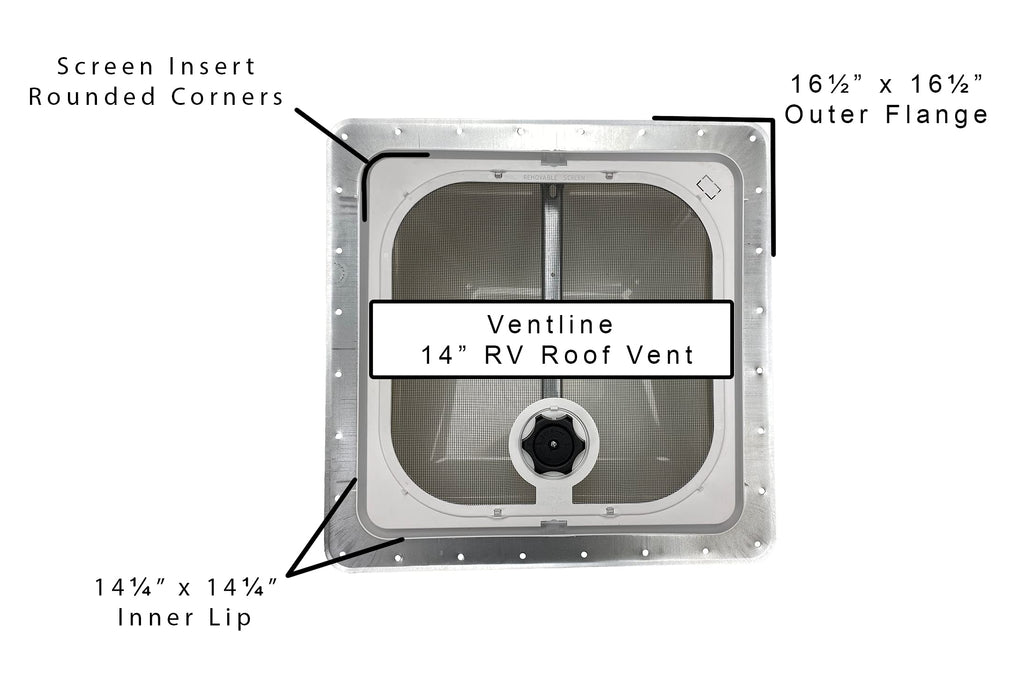Non Powered RV Roof Vent White Lid V363