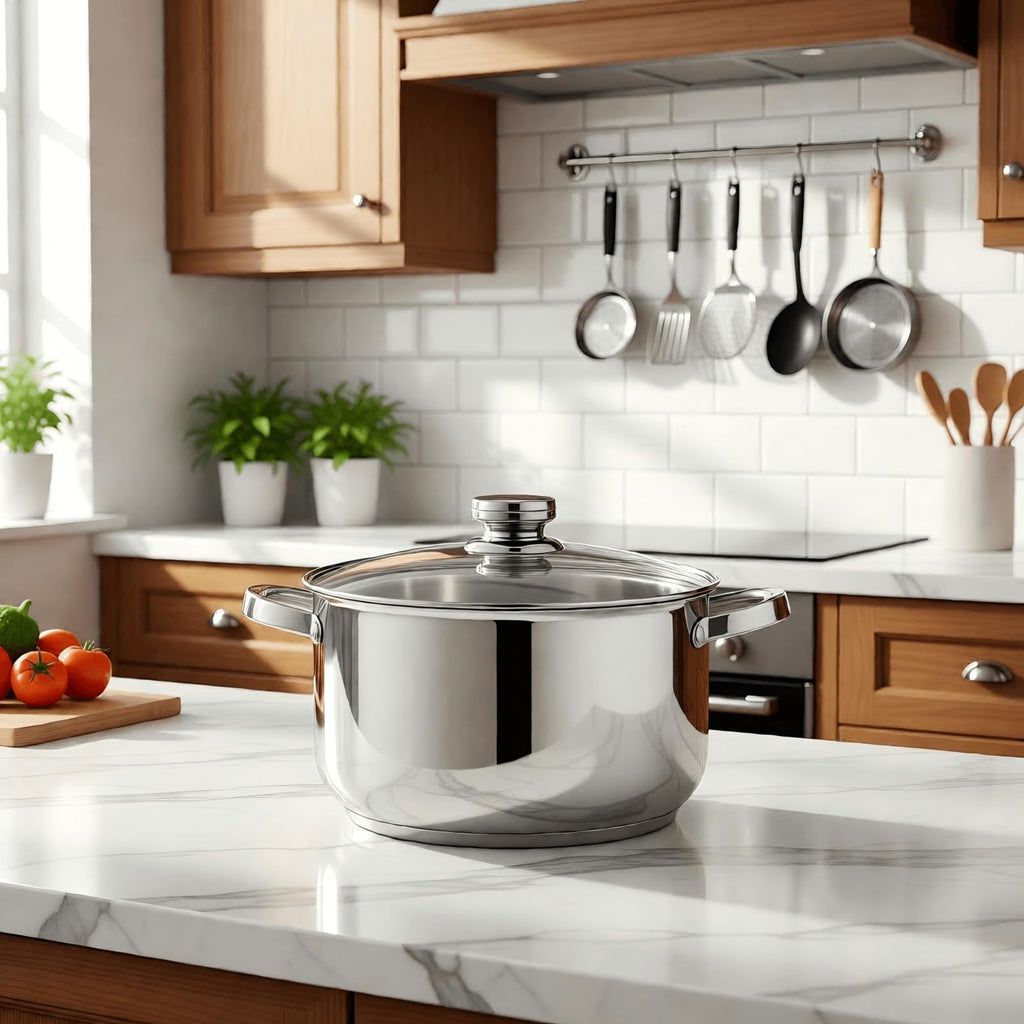 10 Quart Stainless Steel Stock Pot with Lid J189