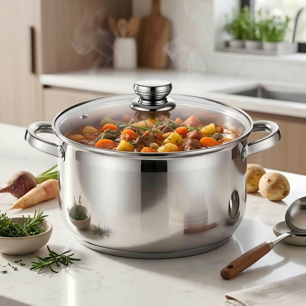 10 Quart Stainless Steel Stock Pot with Lid J189