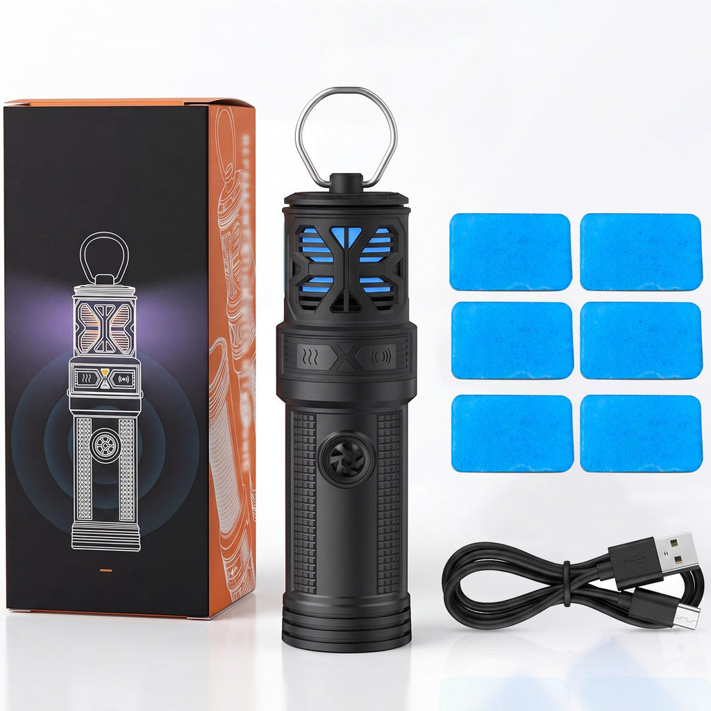 Portable Ultrasonic Mosquito Repeller with Carabiner Hook (6 Refills) Z50012