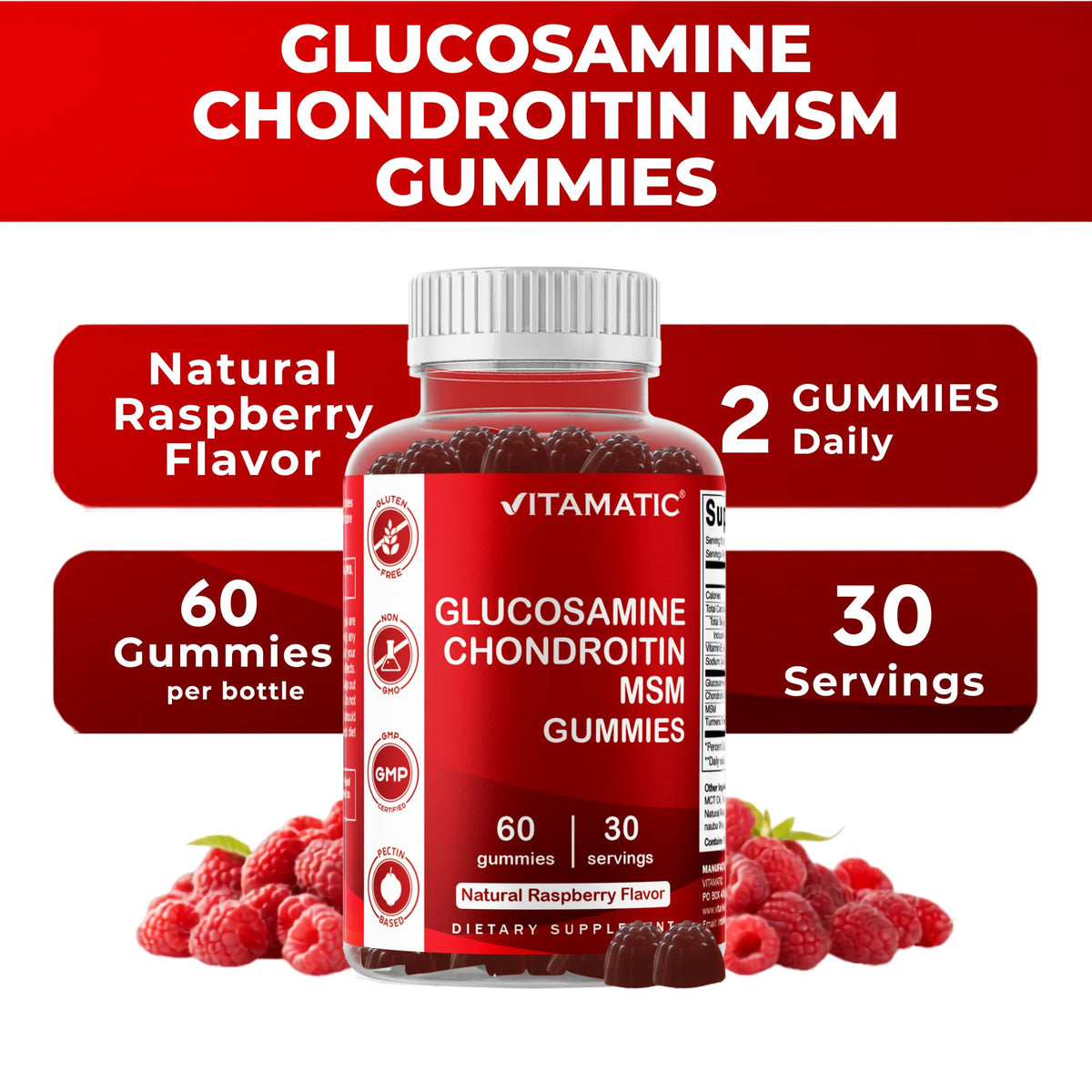 Glucosamine Chondroitin with MSM 60 Gummies 2 Pack Z25862