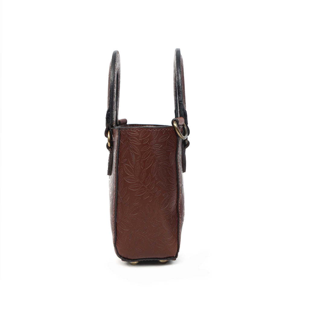 Genuine Leather Mini Tote Crossbody Bag K2308