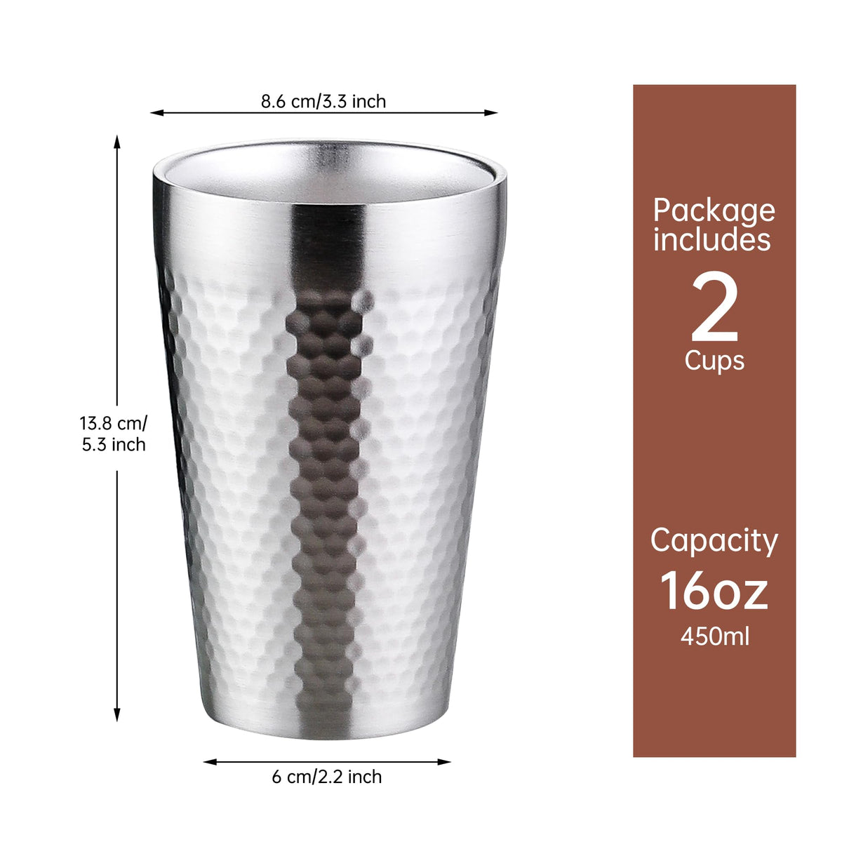 16oz Double Layer Stainless Steel Cup X9517