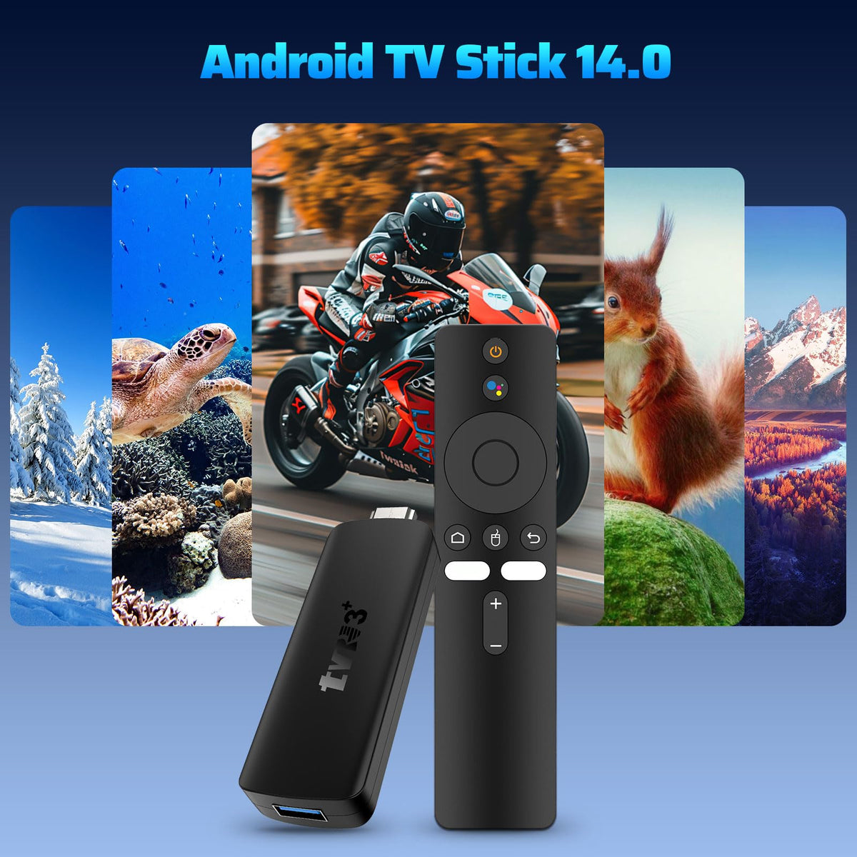 Android 14.0 TV Stick 2GB RAM 16GB ROM 4K WiFi 6 X7630