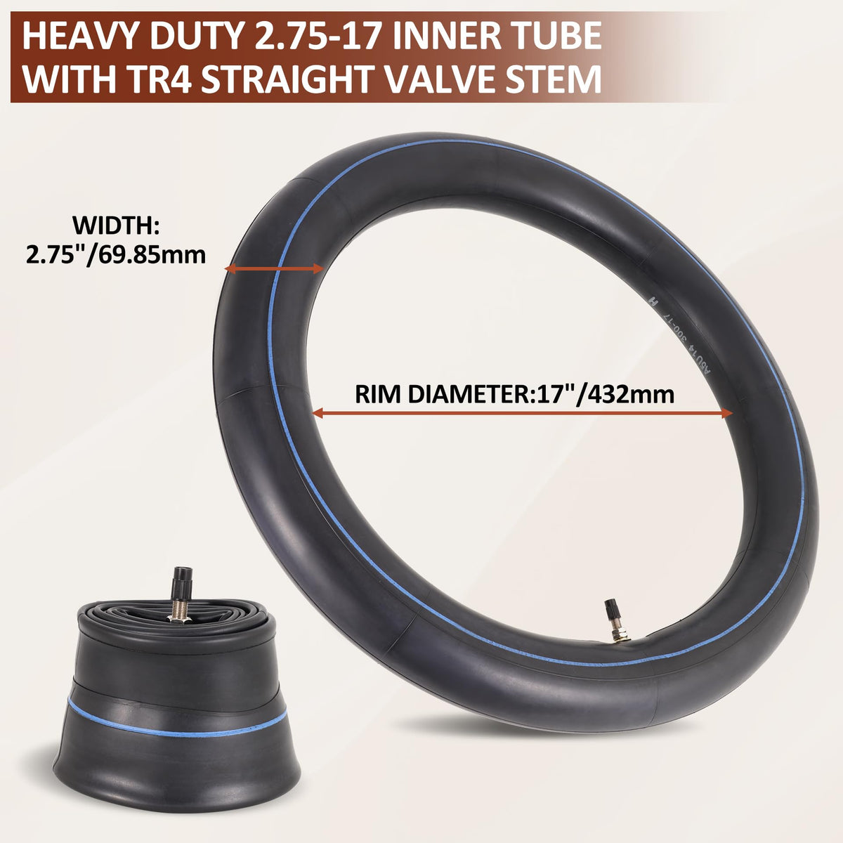 70/100-17 Tire and Inner Tube Set K5135