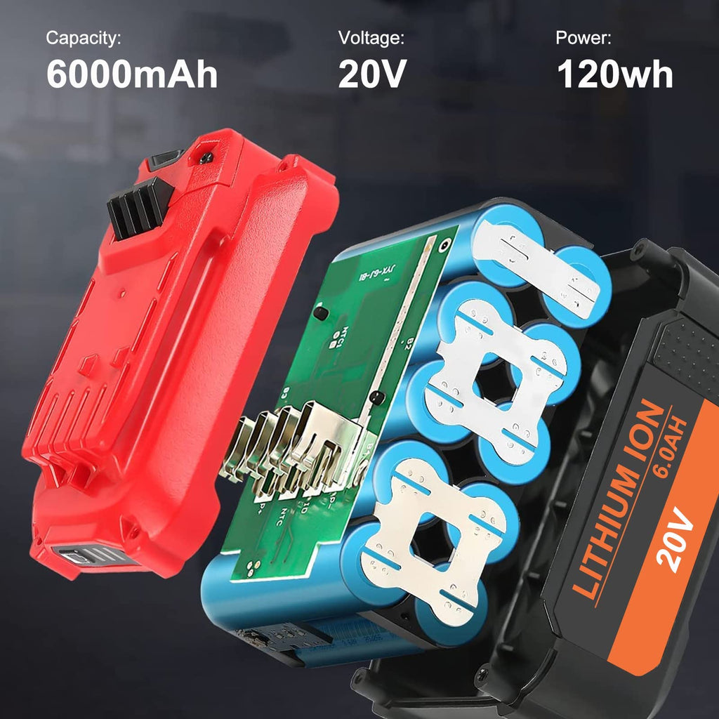 20V 6000mAh Replacement Battery 2 Packs B6740