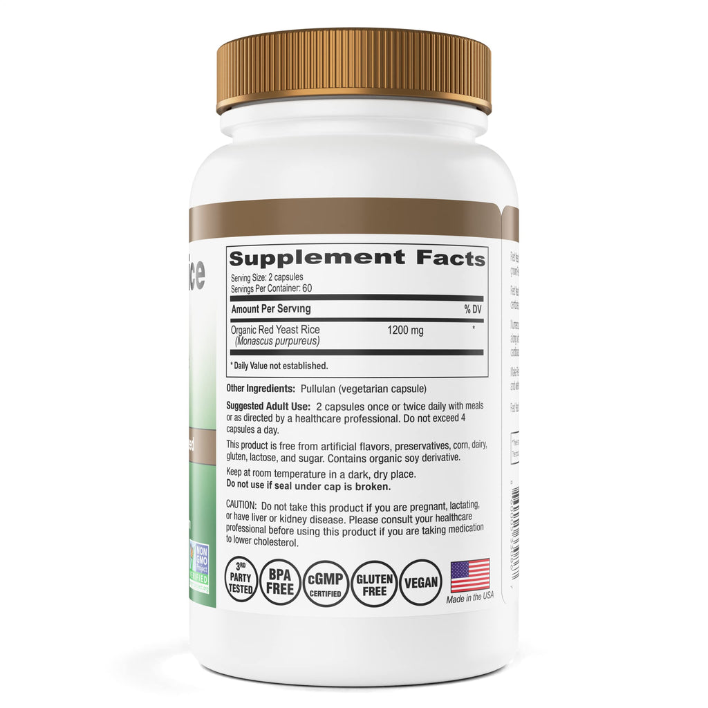 Red Yeast Rice 1200 mg 120 Capsules X7875