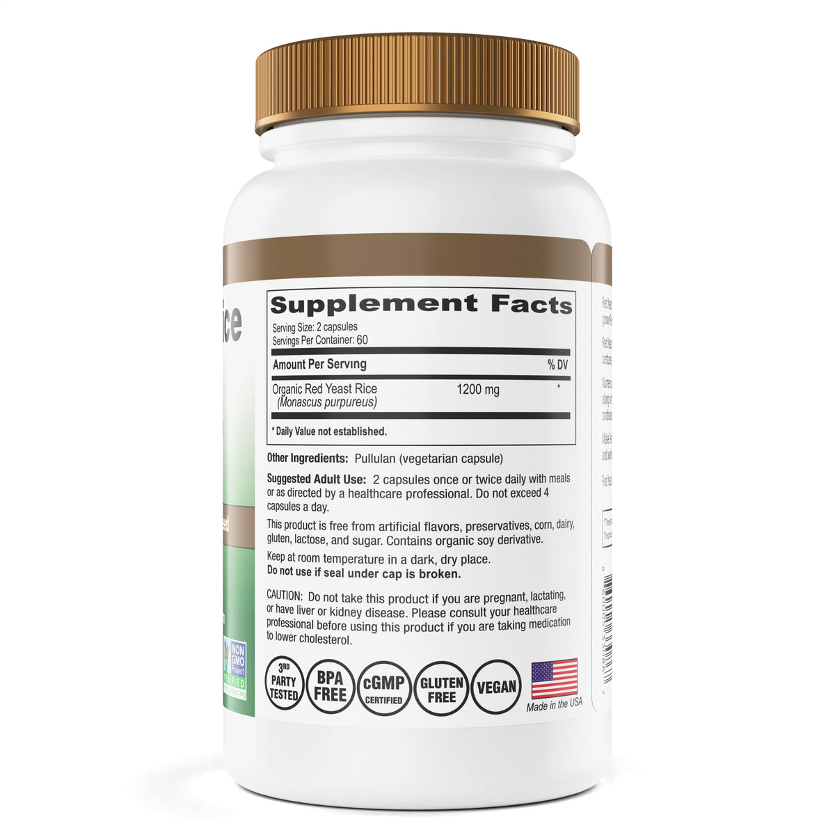Red Yeast Rice 1200 mg 120 Capsules X7875