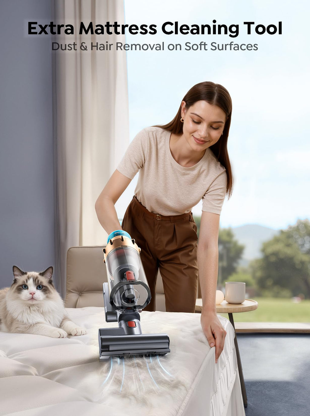 Cordless Vacuum Cleaner, 55KPA 650W 70Mins Stick Vacuum B660389