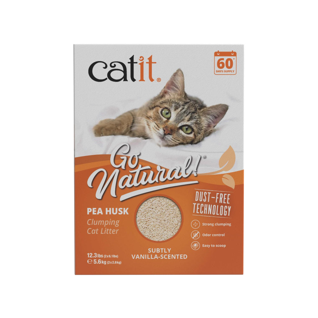 Pea Husk Clumping Cat Litter 12.3 lb Pack of 2 J793
