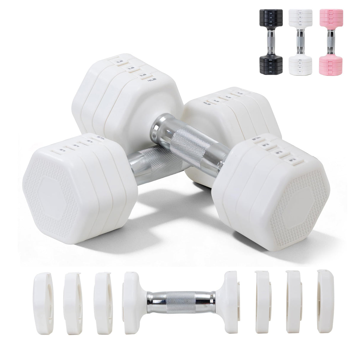 Adjustable Dumbbell Set of 2 Total 20 Lbs C9689