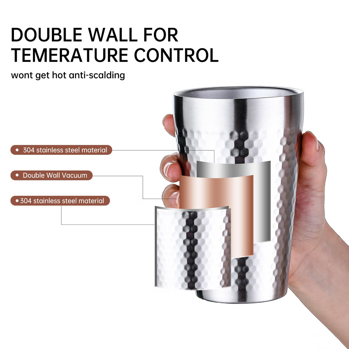16oz Double Layer Stainless Steel Cup X9517