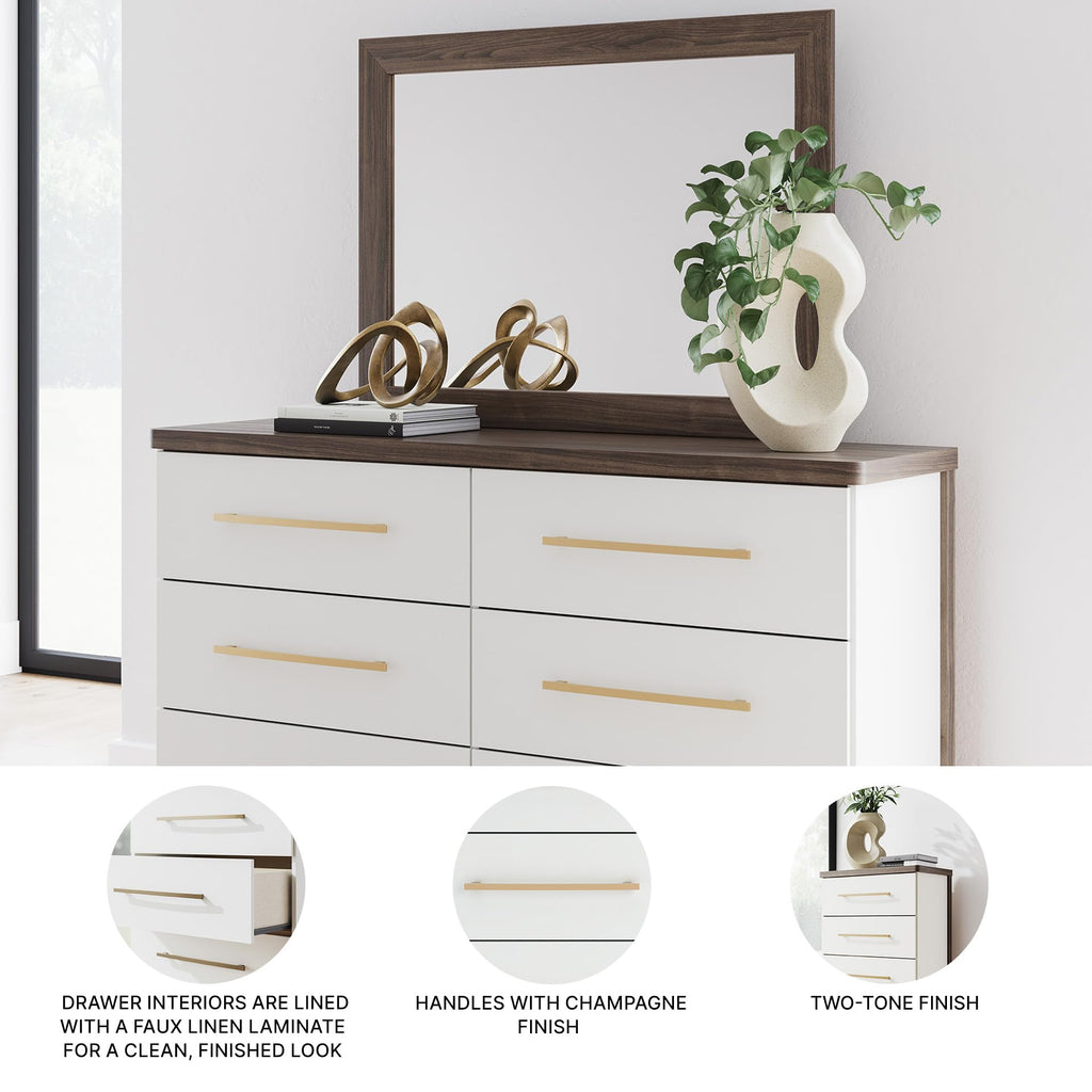 Contemporary 5-Drawer Chest with Walnut Finish F634