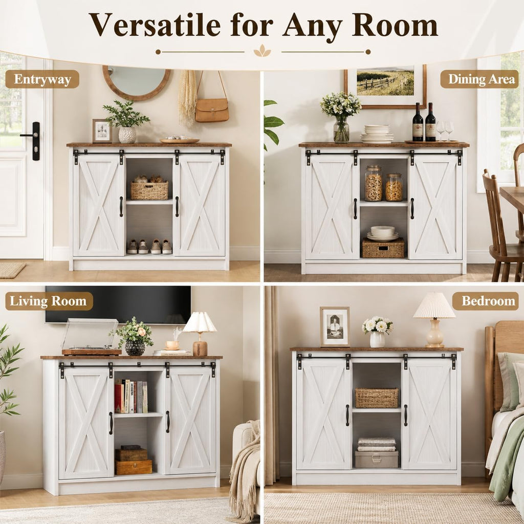 White 42 Inch Coffee Bar Cabinet S82248