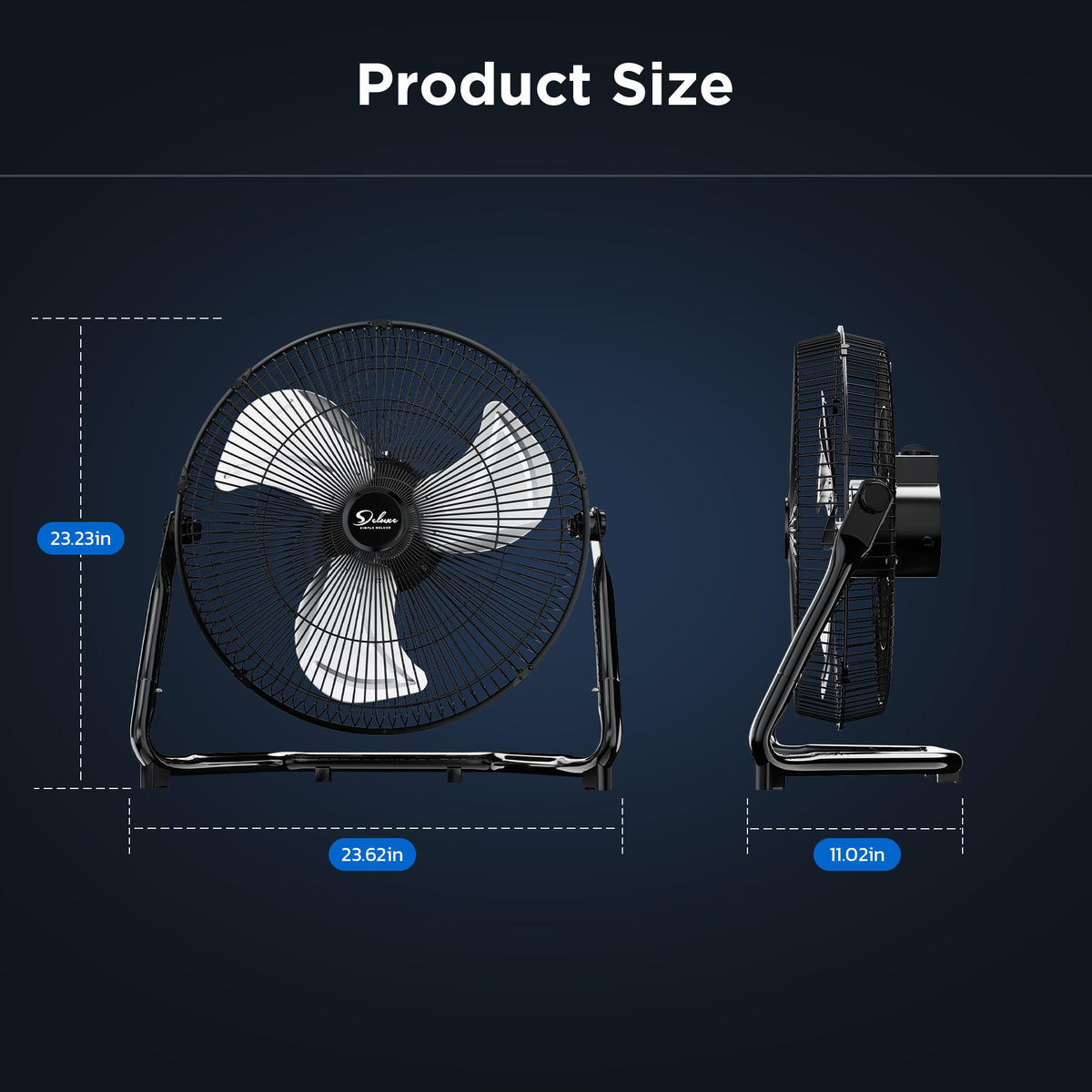 20-Inch 3-Speed High Velocity Industrial Floor Fan R174
