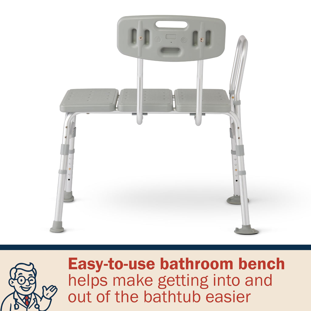 Tub Transfer Bench 400 lb Capacity Bath & Shower Seat L41638
