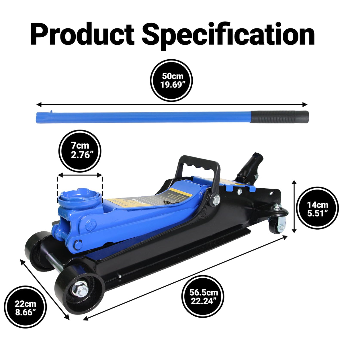 2.5 Ton Low Profile Hydraulic Floor Jack Q2448