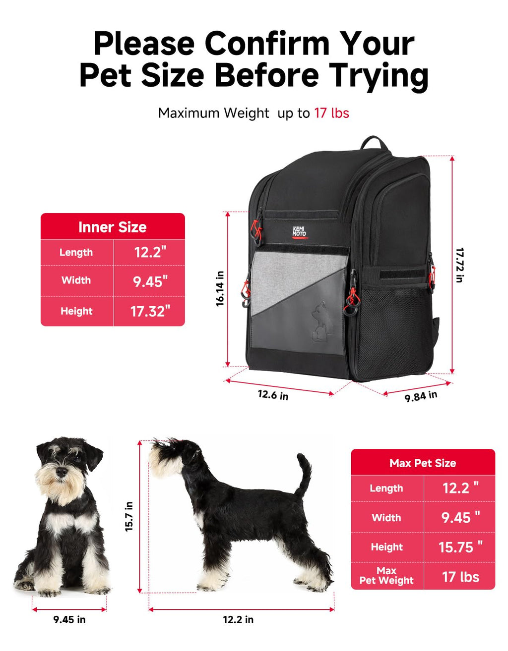 Expandable Motorcycle Dog Carrier U8649
