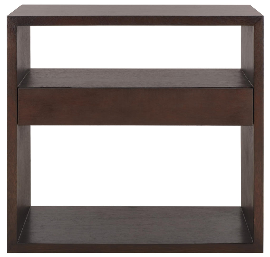 Dark Oak 2-Shelf 1-Drawer Console Table A1472