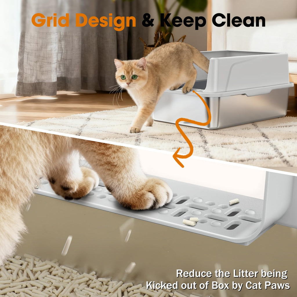 Stainless Steel Litter Box with Lid T948