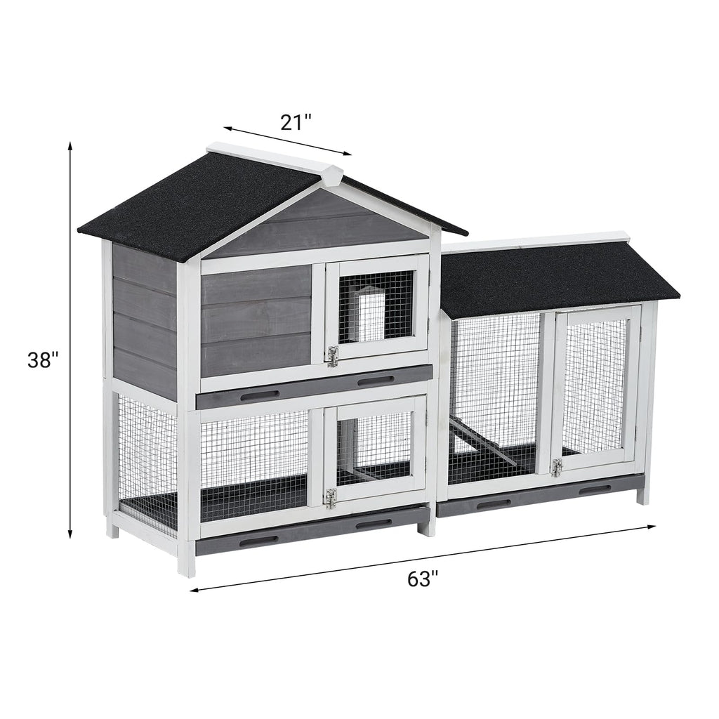 63'' 2-Tier Indoor Bunny Hutch I52806