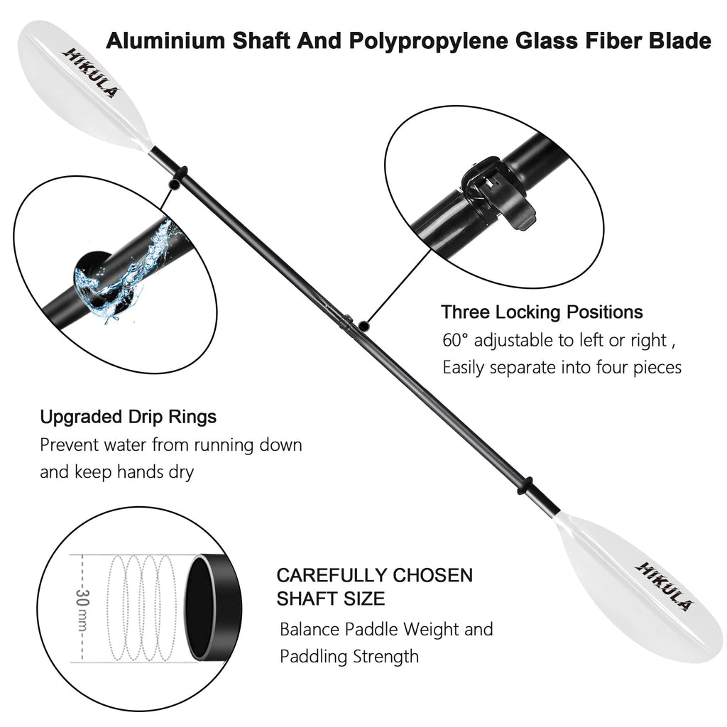 4 Piece Aluminum PP Floating Kayak Paddle I67282