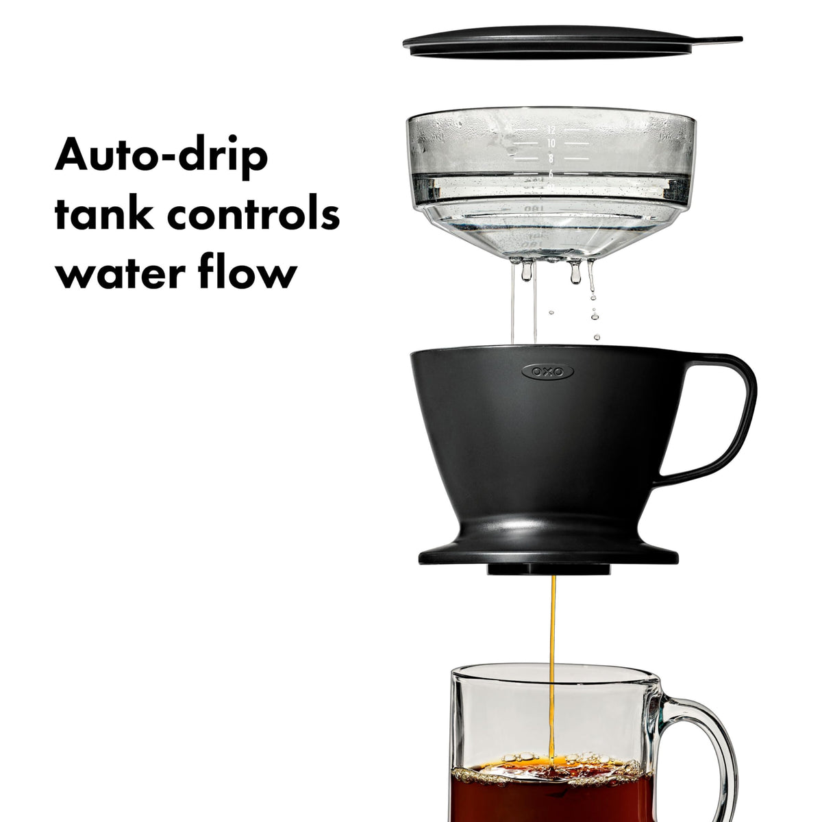 Single Serve Pour-Over Coffee Maker 12 oz Matte Black P17302