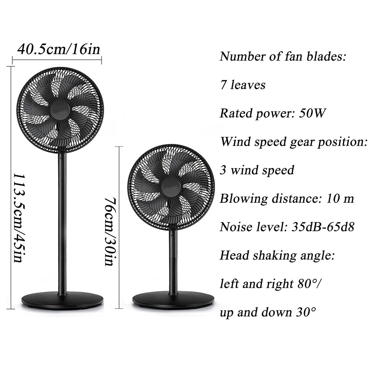 16 Inch Oscillating Pedestal Fan J942824