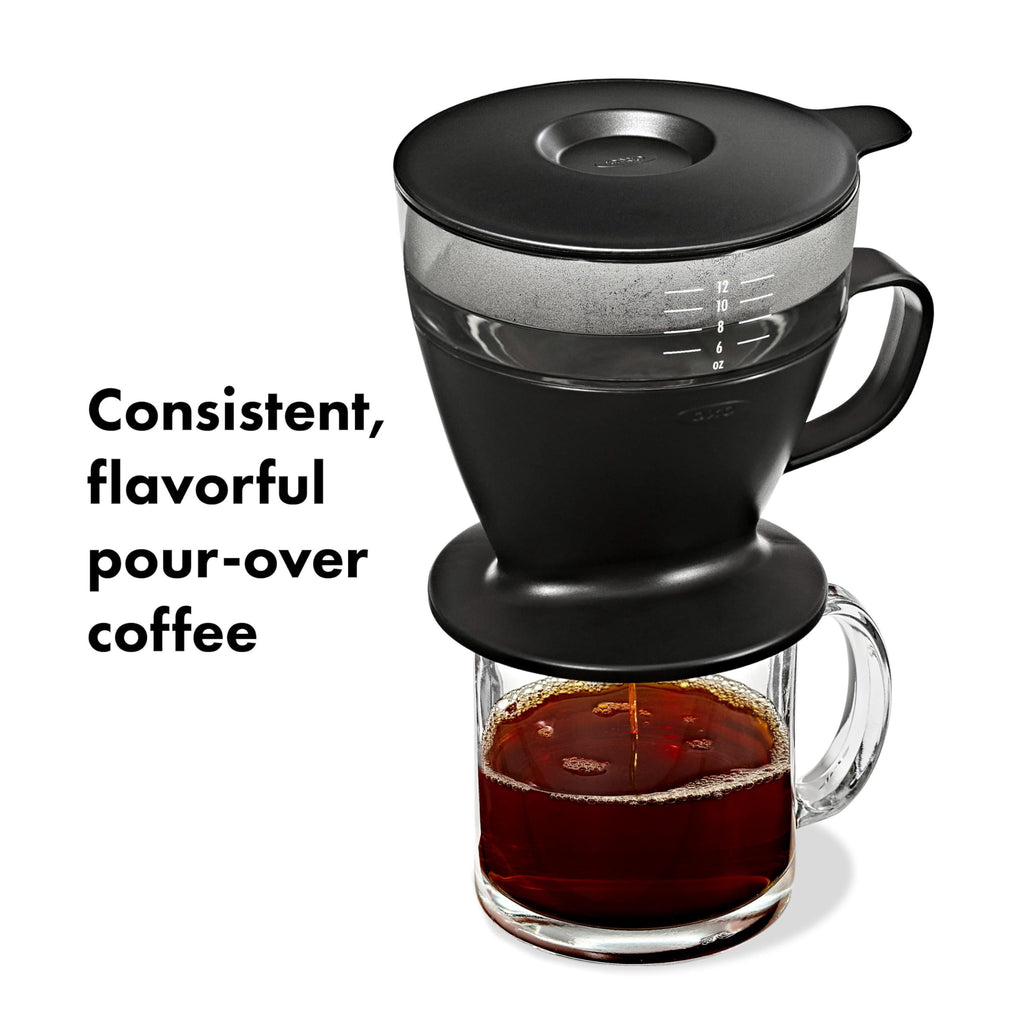 Single Serve Pour-Over Coffee Maker 12 oz Matte Black P17302