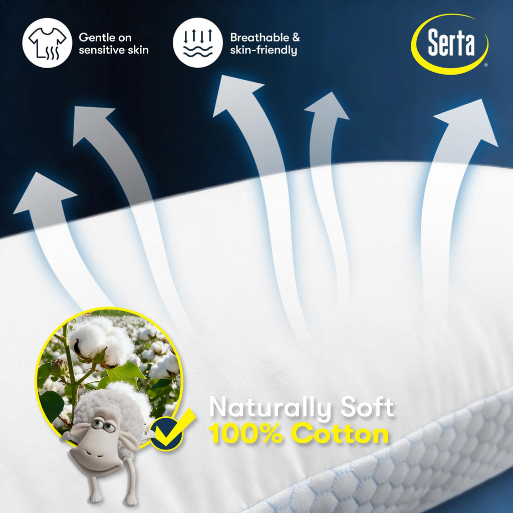 King Size Set of 2 Cooling Bed Pillows C462932