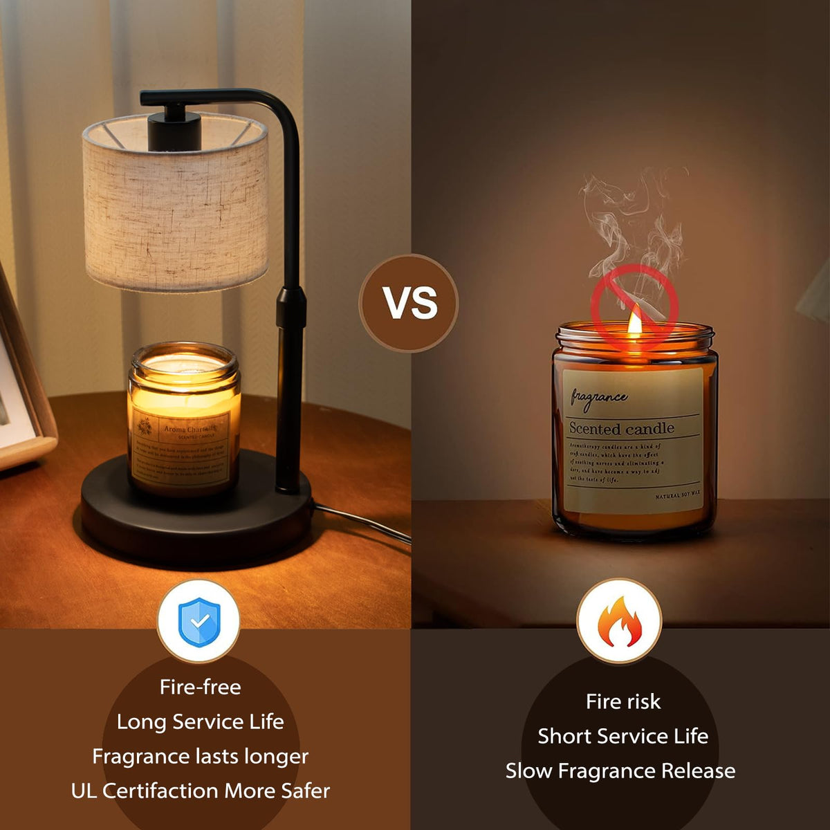 Dimmable Candle Warmer Lamp with Timer F78535