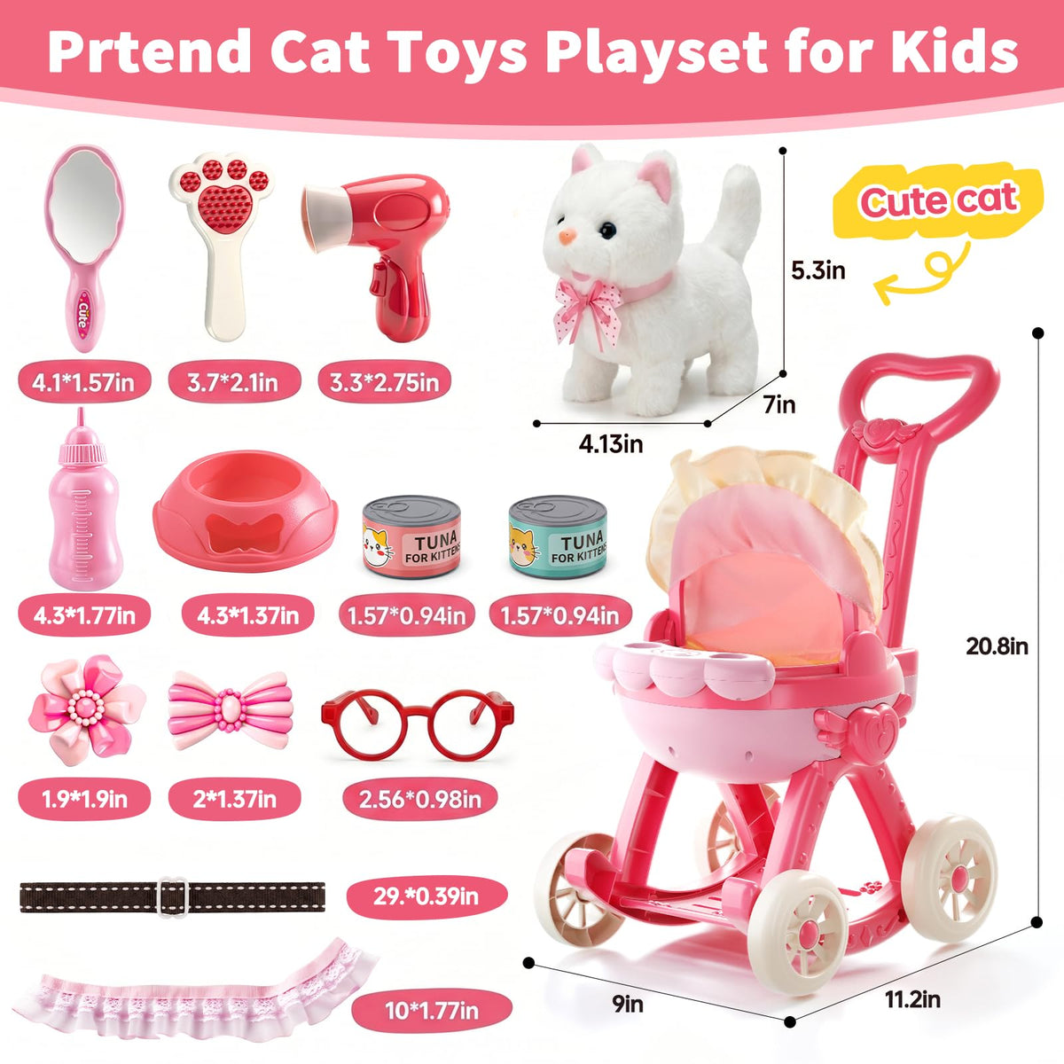 15PCS Cat Toys Playset S33109