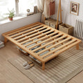 California-King Wood Platform Bed Frame A7148
