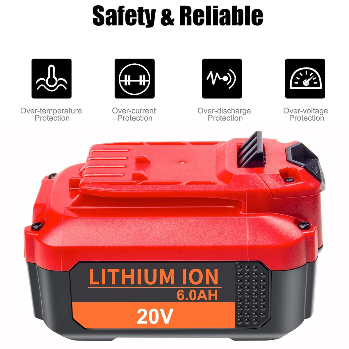 20V 6000mAh Replacement Battery 2 Packs B6740