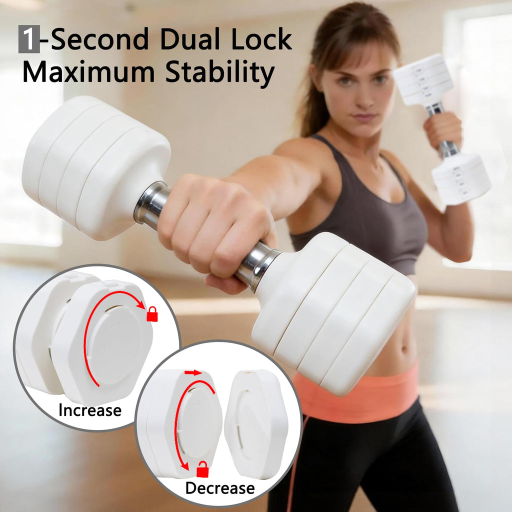 Adjustable Dumbbell Set of 2 Total 20 Lbs C9689