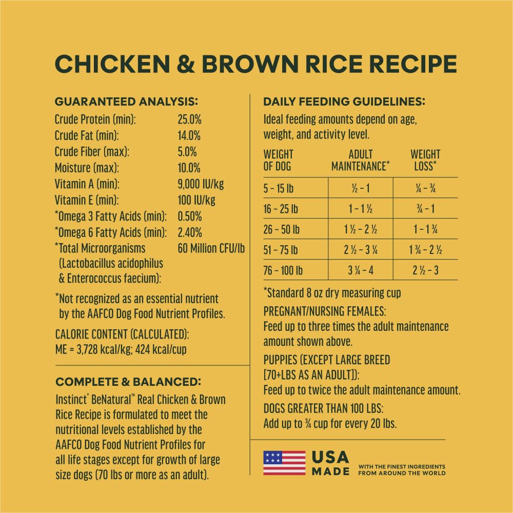 Whole Grain Chicken & Brown Rice Dry Dog Food 25 lb S3494